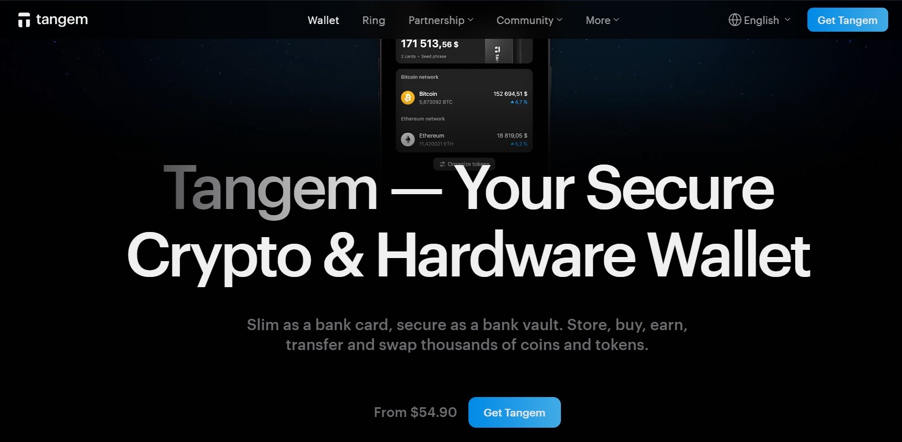 Официальный сайт tangem.com