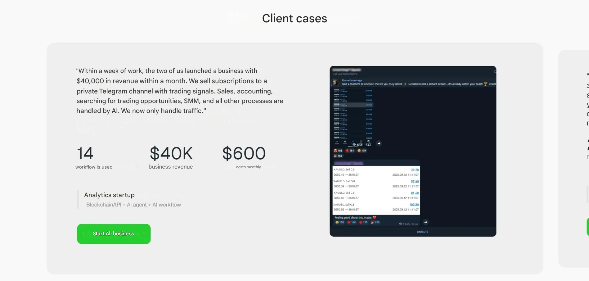 Customer cases