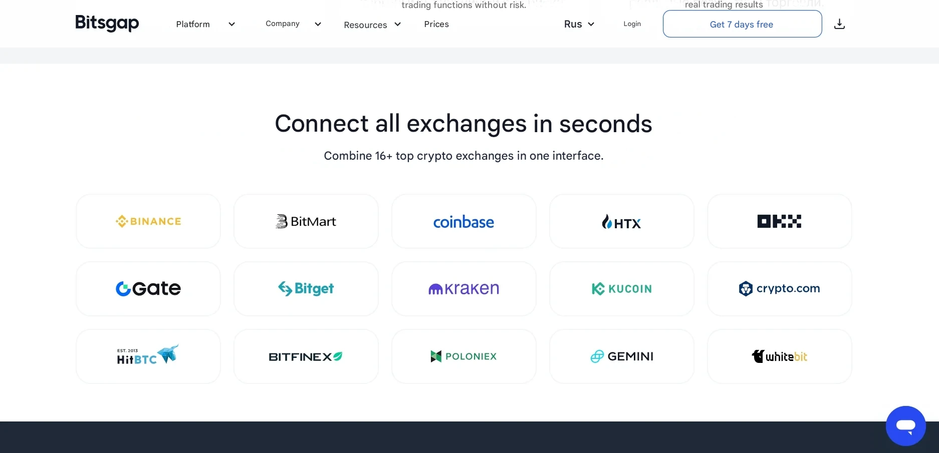Combine 16+ top crypto exchanges in one interface